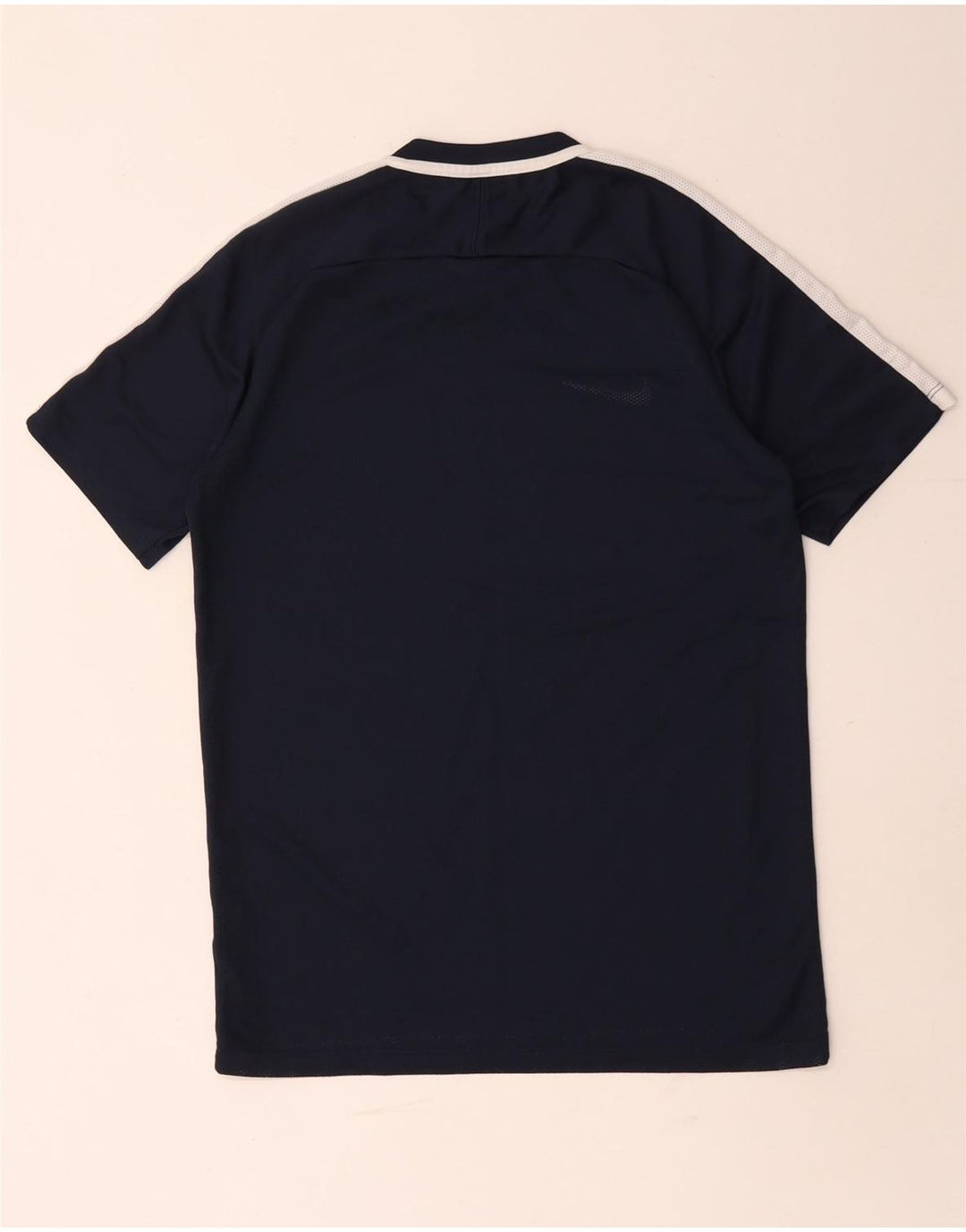 Nike Herre Dri Fit T-shirt Top Small Navy Blue Colourblock