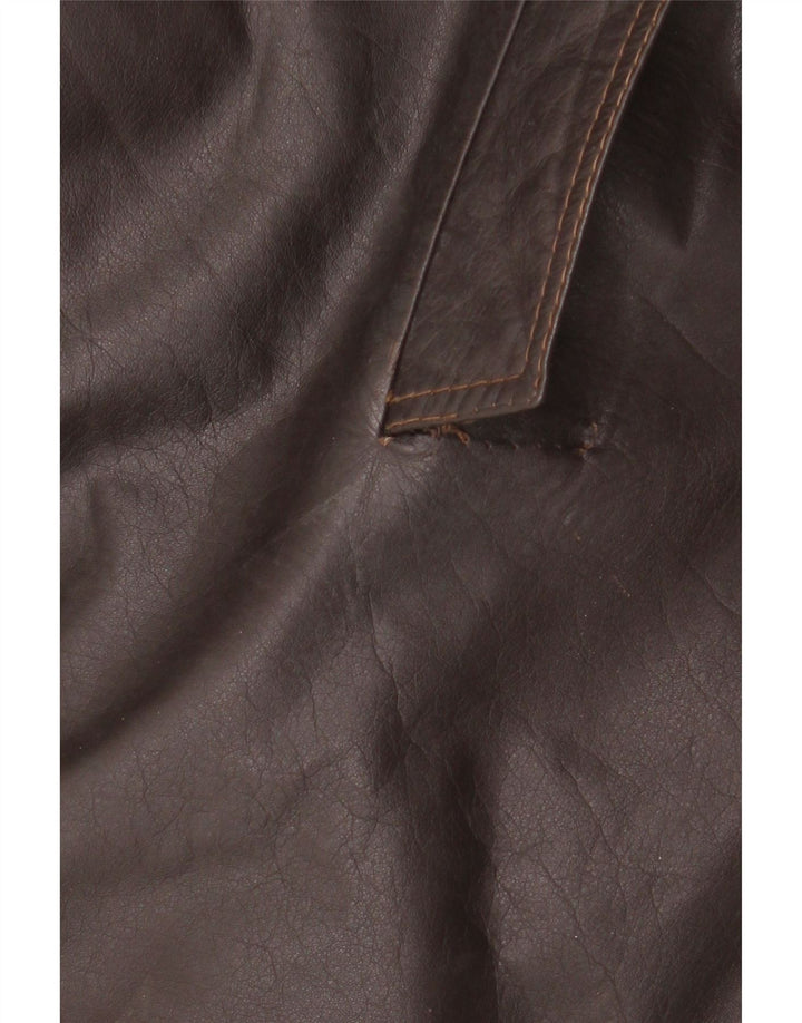 Vintage herre læderfrakke UK 38 medium brun