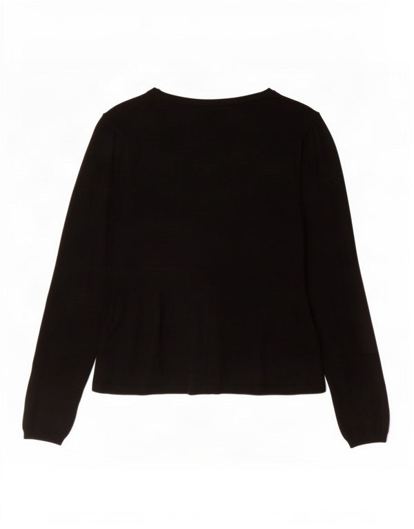 Marks & Spencer Womens Cardigan Sweater UK 14 Medium Black Viscose