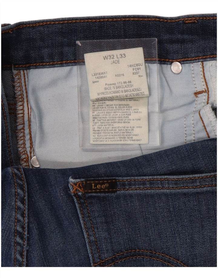 LEE Dame Jade Straight Jeans W32 L32 Blå Bomuld
