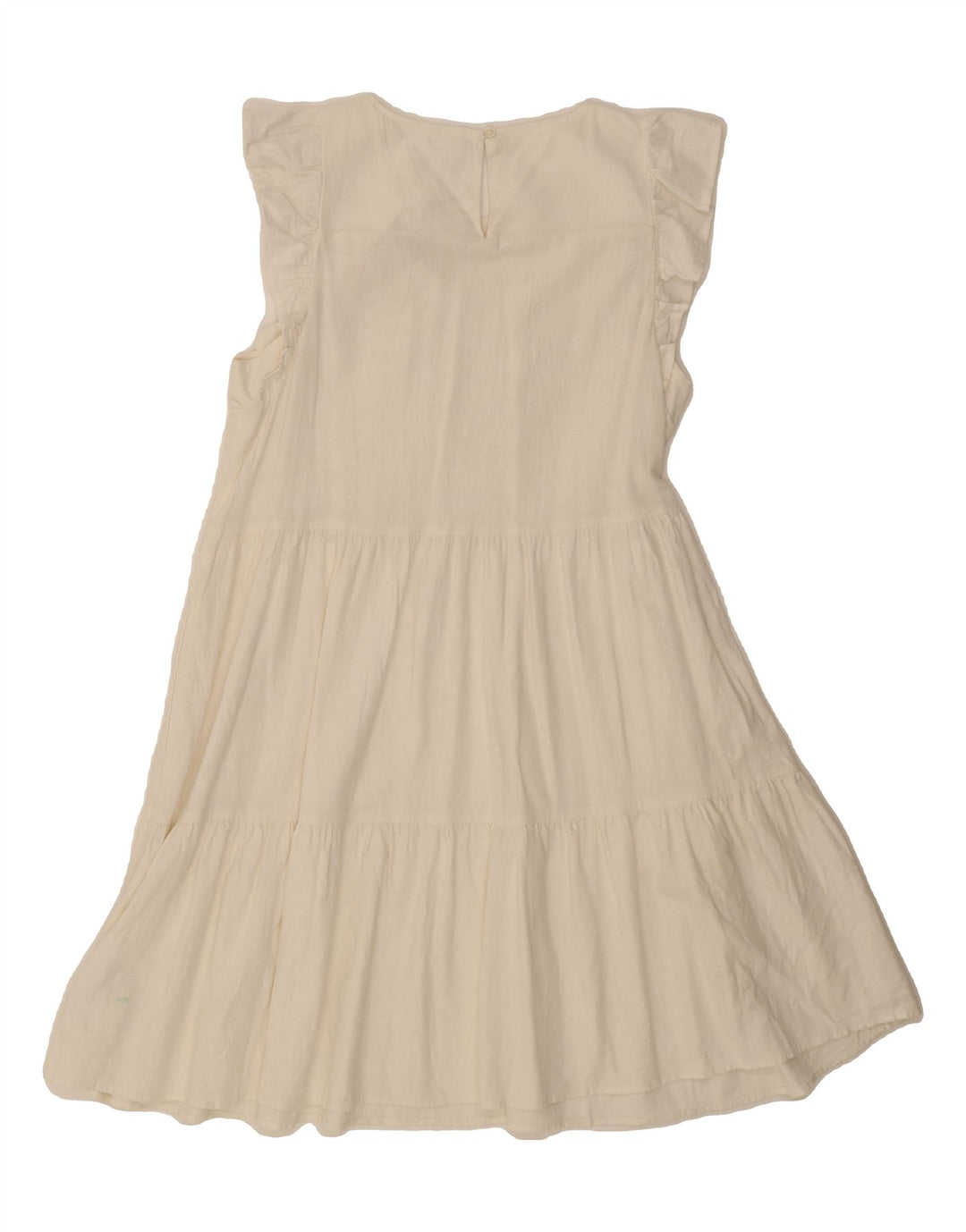 J. CREW Womens Sleeveless A-Line Dress US 6 Medium White Linen Vintage J. Crew and Second-Hand J. Crew from Messina Hembry 