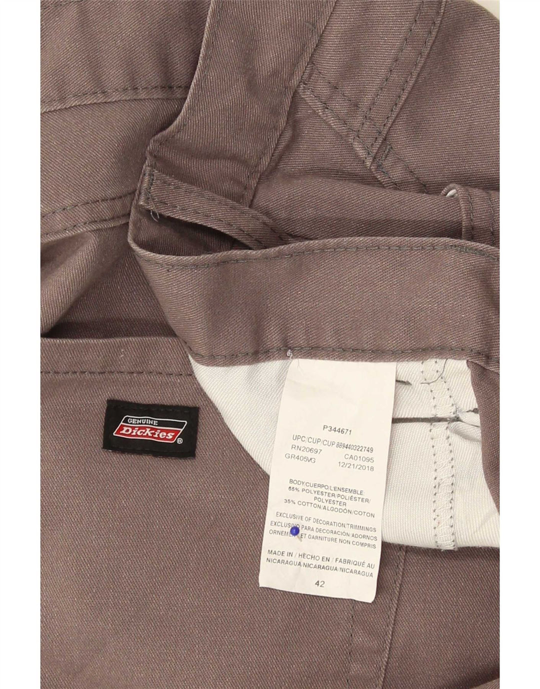 Dickies Herre Casual Shorts W42 2XL Grå Colourblock Polyester