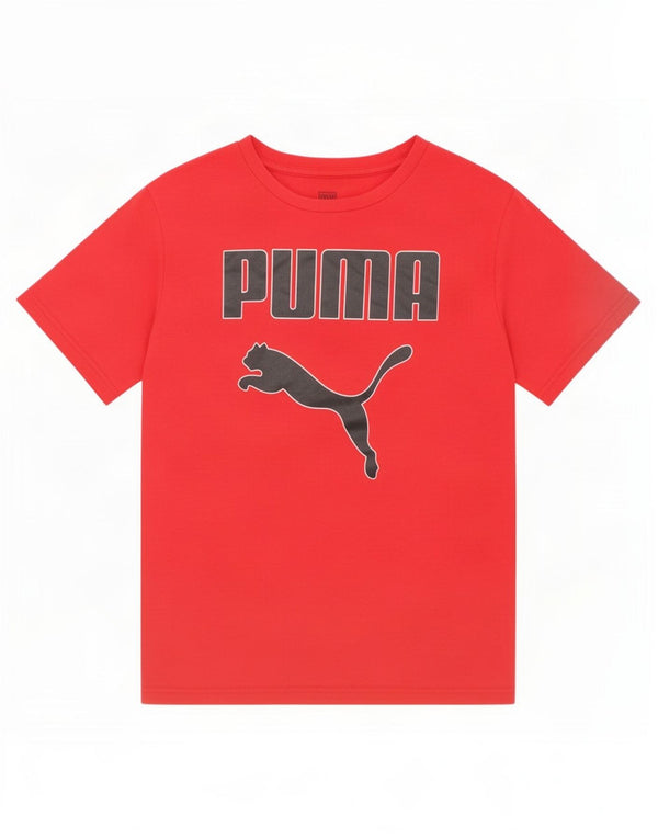 Puma Boys Graphic T-Shirt Top 10-11 Years Medium Red