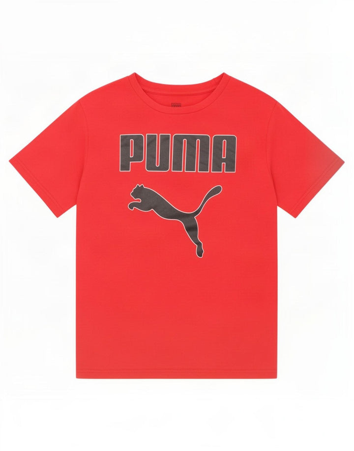 Puma Boys Grafisk T-Shirt Top 10-11 år Medium Rød