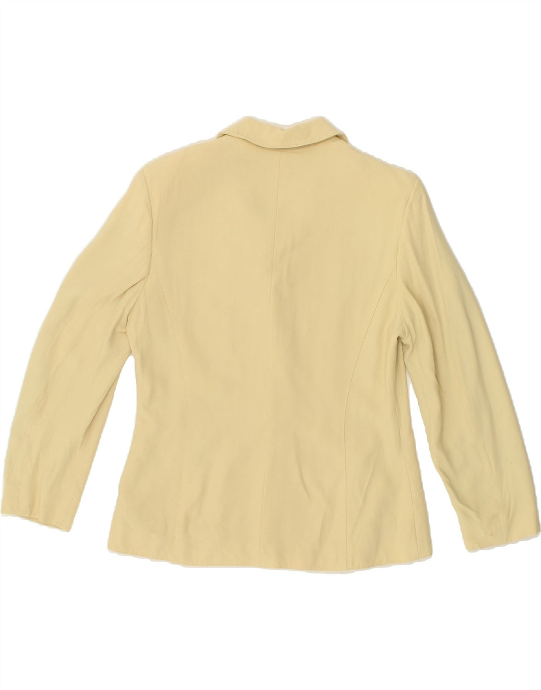 MARELLA Womens 2 Button Blazer Jacket UK 14 Large Beige Viscose Vintage Marella and Second-Hand Marella from Messina Hembry 
