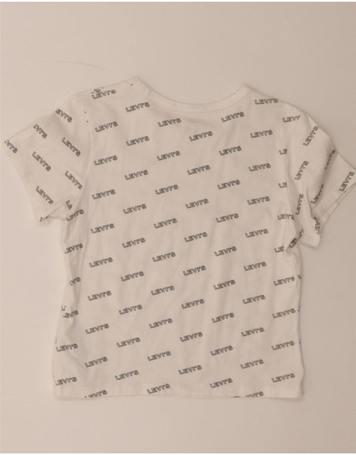 LEVI'S Girls Graphic T-Shirt Top 11-12 Years Medium White Cotton Vintage Levi's and Second-Hand Levi's from Messina Hembry 