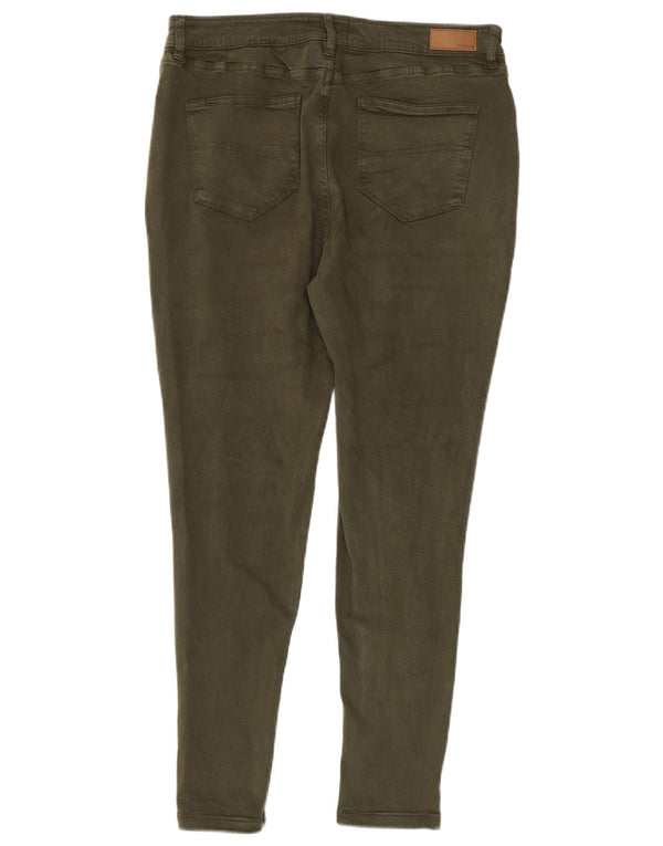 FAT FACE Womens Skinny Jeans UK 14 Large W34 L27 Khaki Cotton