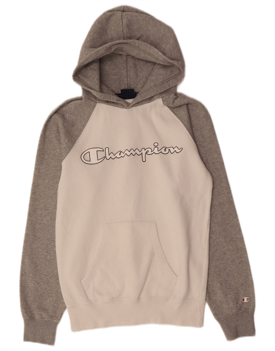 CHAMPION Grafisk hættetrøje til mænd XS Grå Colourblock Bomuld