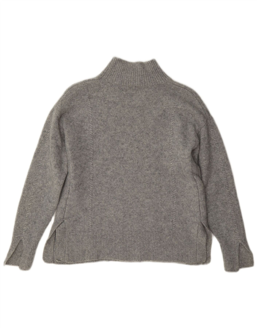 Gant Womens Turtle Neck Jumper Sweater UK 6 XS Grey Wool