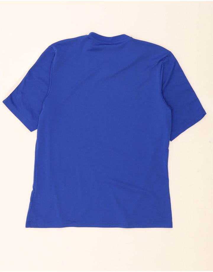 ADIDAS Mens Climalite T-Shirt Top Medium Blue Polyester Vintage Adidas and Second-Hand Adidas from Messina Hembry 