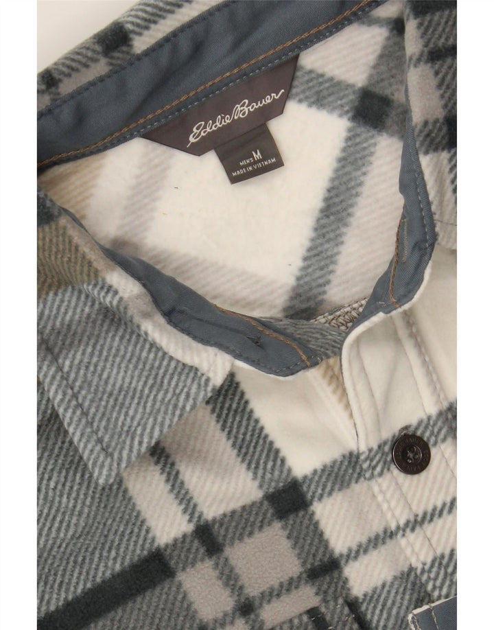 EDDIE BAUER Mens Fleece Shirt Medium Multicoloured Check Polyester Vintage Eddie Bauer and Second-Hand Eddie Bauer from Messina Hembry 