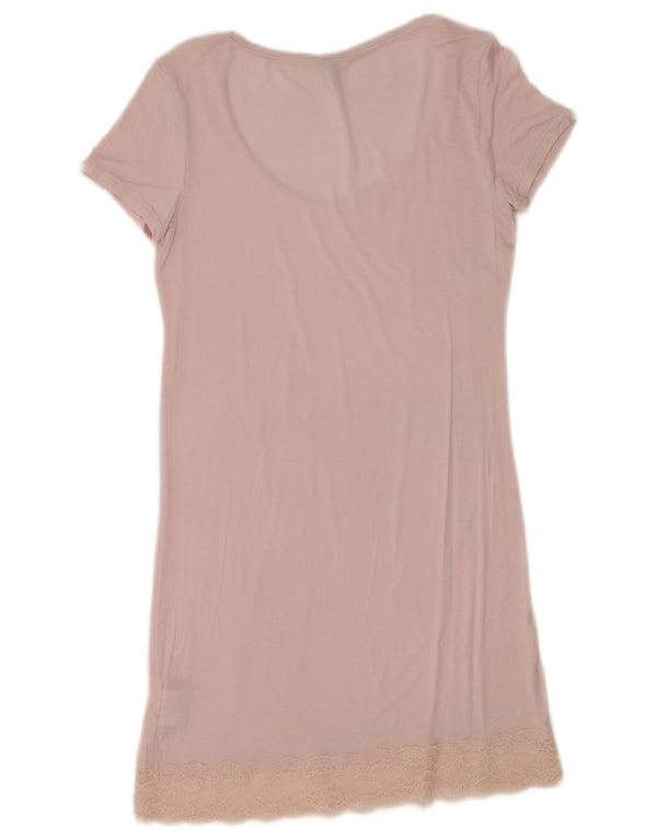 Benetton Womens Shift Dress UK 8 Small Pink Viscose