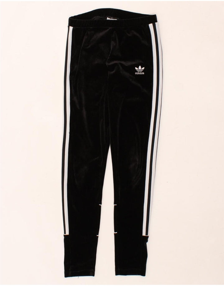 ADIDAS Womens Leggings UK 6 XS Black Polyester Vintage Adidas and Second-Hand Adidas from Messina Hembry 