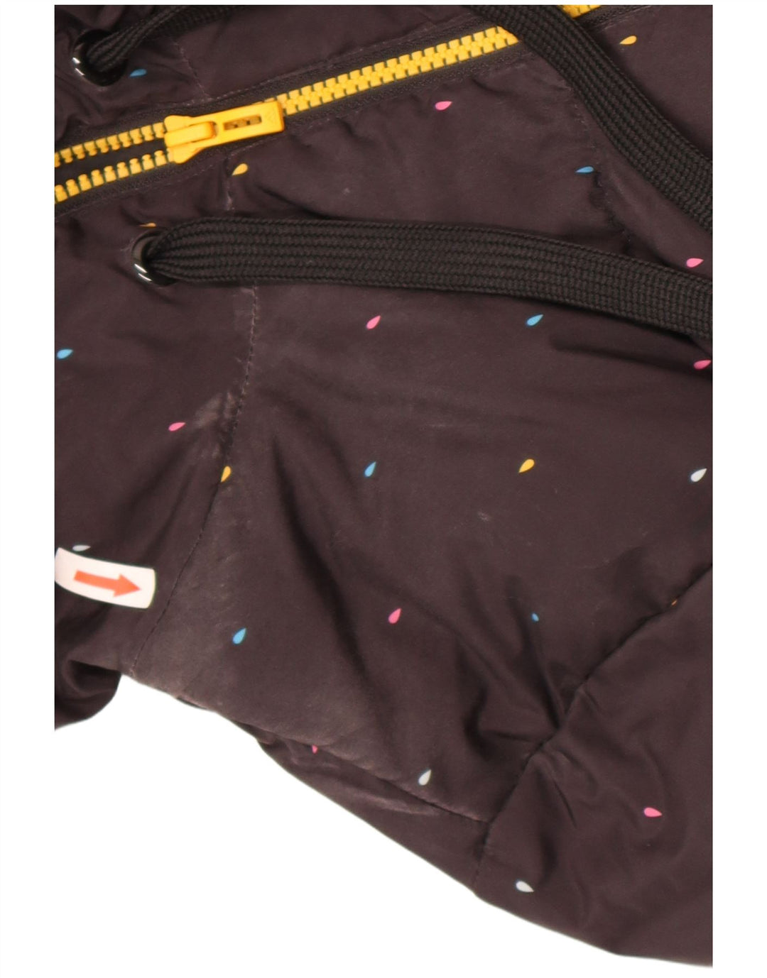 Adidas Dame Hætte Polstret Jakke UK 14 Medium Sort Plettet Polyester