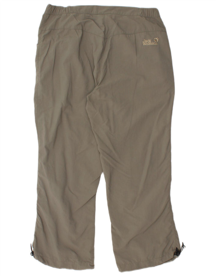 JACK WOLFSKIN Dame Cropped Trousers UK 10/12 Medium W30 L23 Grå