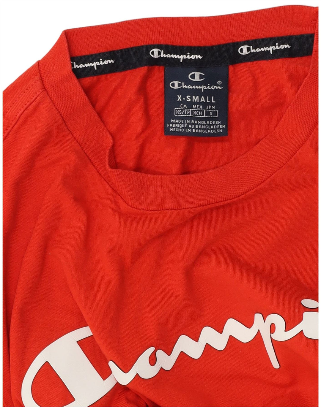 Champion Herre Grafisk T-Shirt Top XS Rød