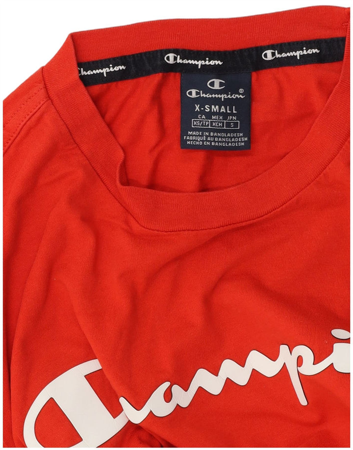 Champion Herre Grafisk T-Shirt Top XS Rød