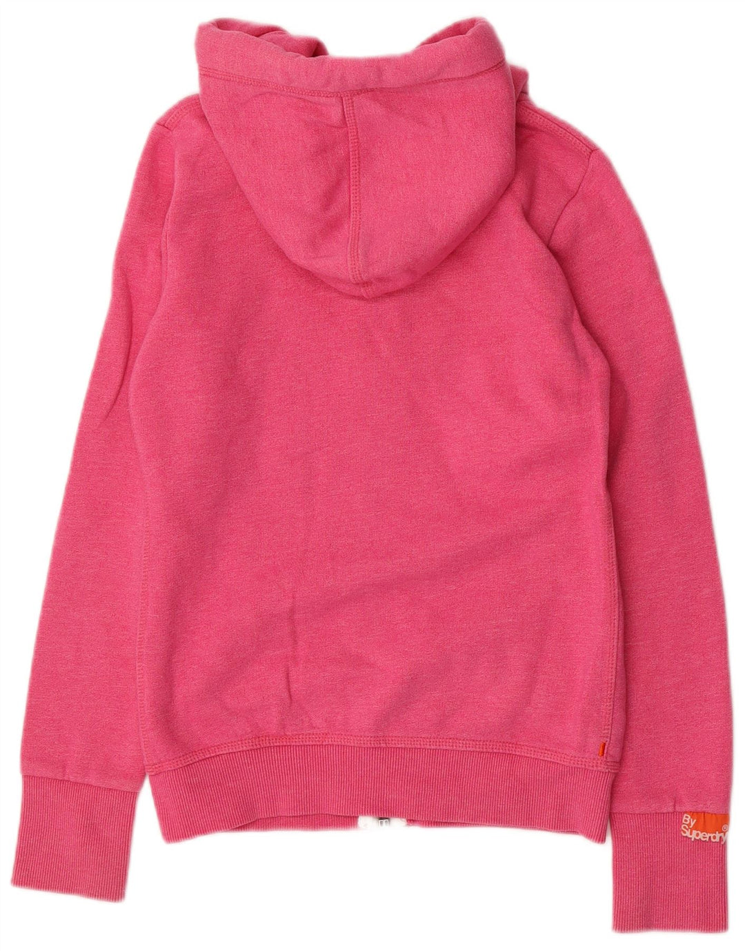 SUPERDRY Dame Orange Label Loose Fit Hættetrøje Sweater med lynlås UK 6 XS Pink