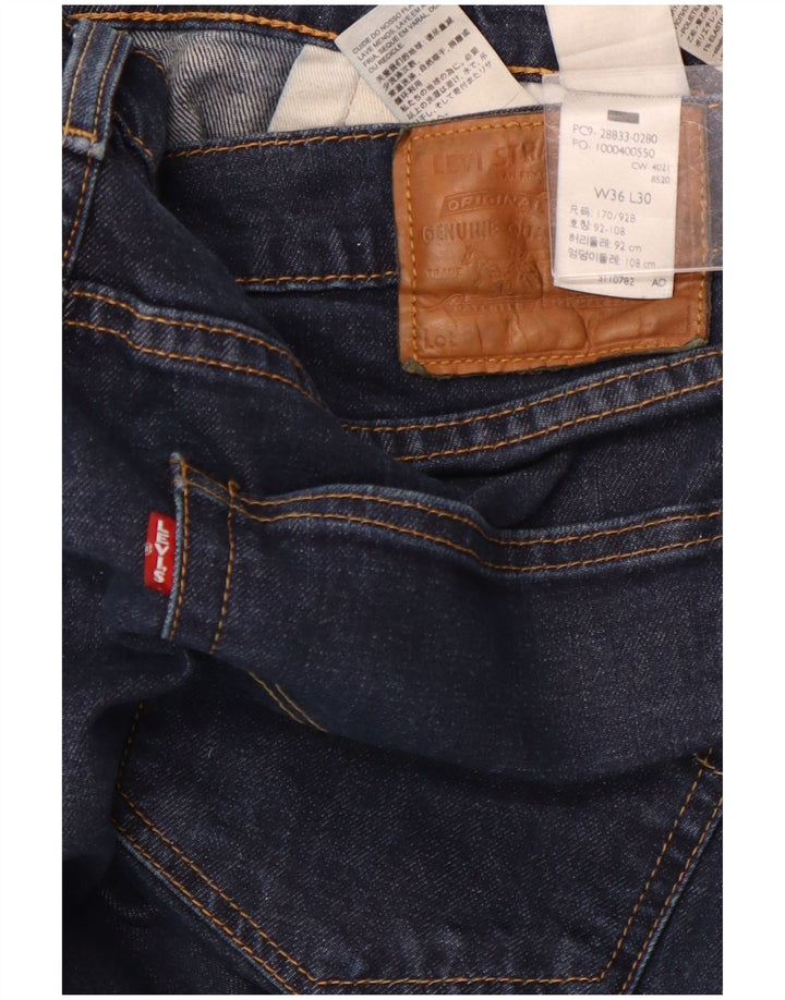 LEVI'S Herre 512 Slim Tapered Jeans W36 L26 Marineblå Bomuld