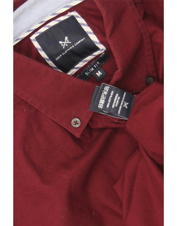 Besætningstøj Herre Slim Fit skjorte Medium Bourgogne bomuld