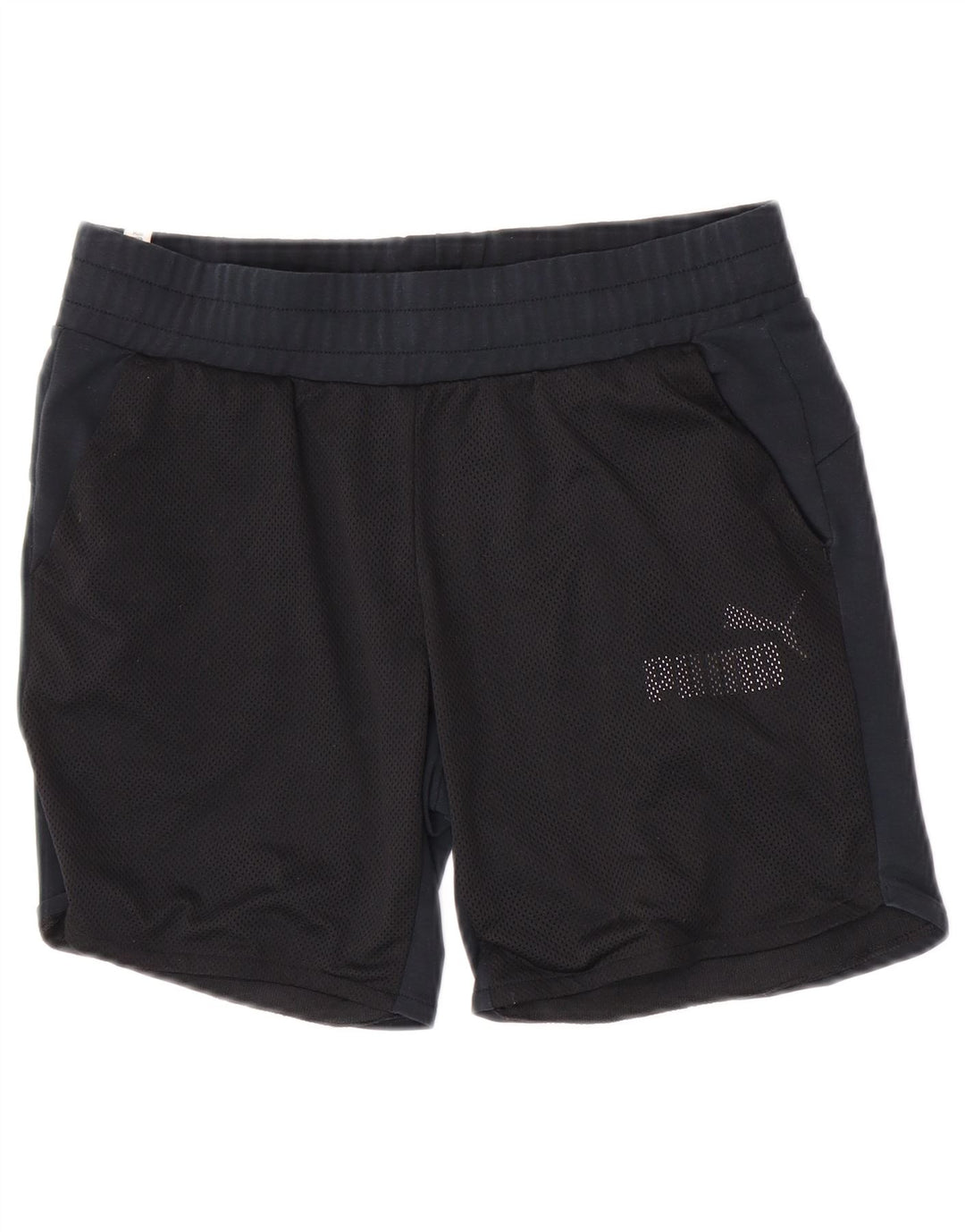 Puma Sportsshorts til kvinder UK 12 Medium Navy Blue Colourblock Polyester