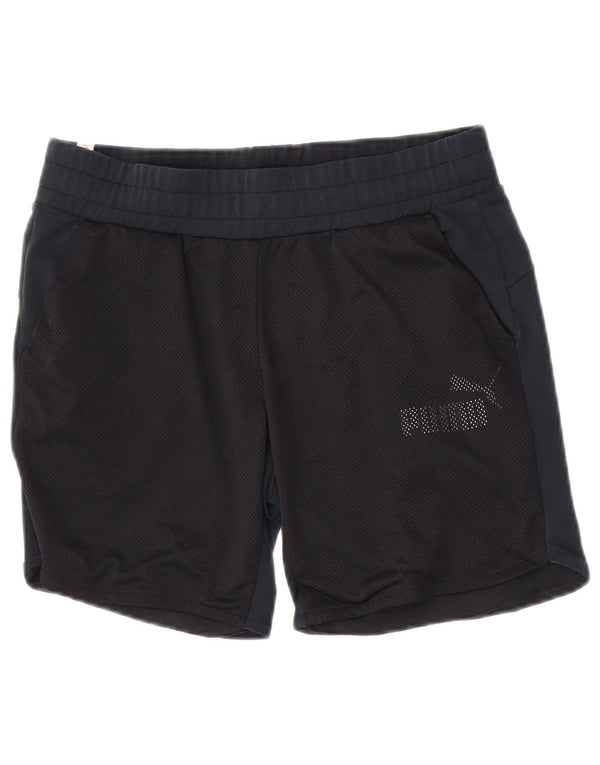 Puma Sportsshorts til kvinder UK 12 Medium Navy Blue Colourblock Polyester