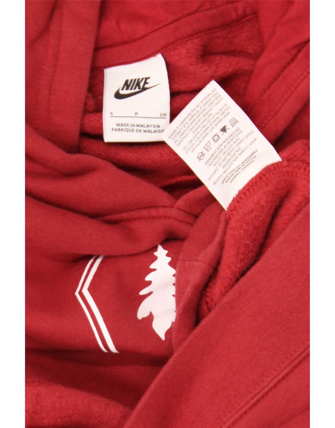 Nike grafisk hættetrøje til mænd, lille rød bomuld