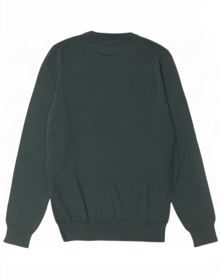 Marks & Spencer Herre V-hals sweater lille grøn bomuld
