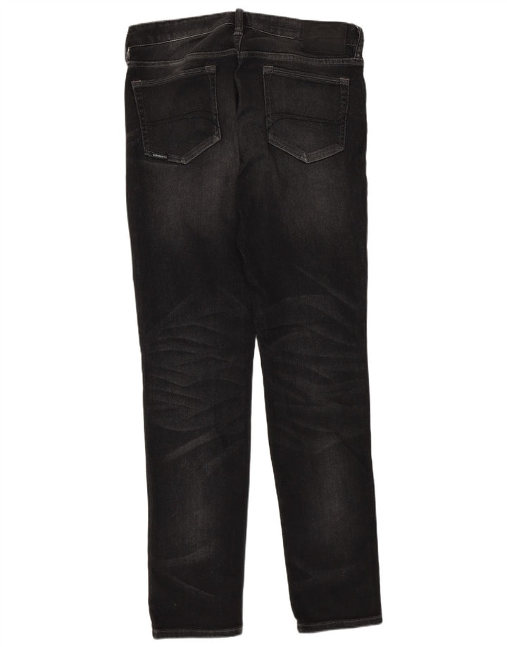 Superdry Slim Jeans til mænd W34 L34 sort bomuld
