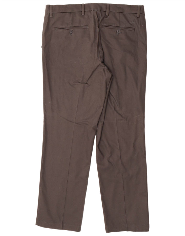 DOCKERS Herre Comfort Fit Straight Chino Bukser W36 L30 Grå Bomuld