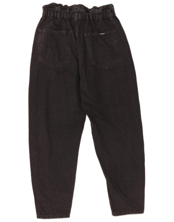 Zara Dame Jeans med høj talje EU 38 Small W28 L25 Sort Bomuld