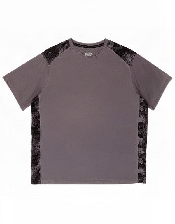 Mountain Warehouse Herre T-Shirt Top 2XL Grå Camouflage Polyester