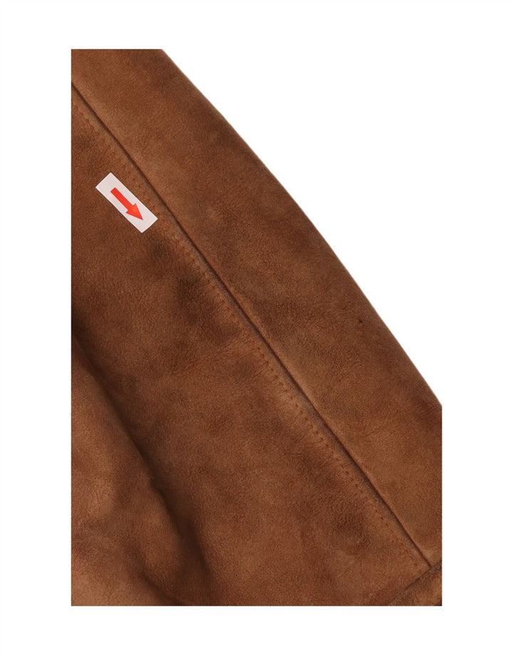 Vintage Dame Oversized Shearling jakke EU 40 Medium Brown Shearling