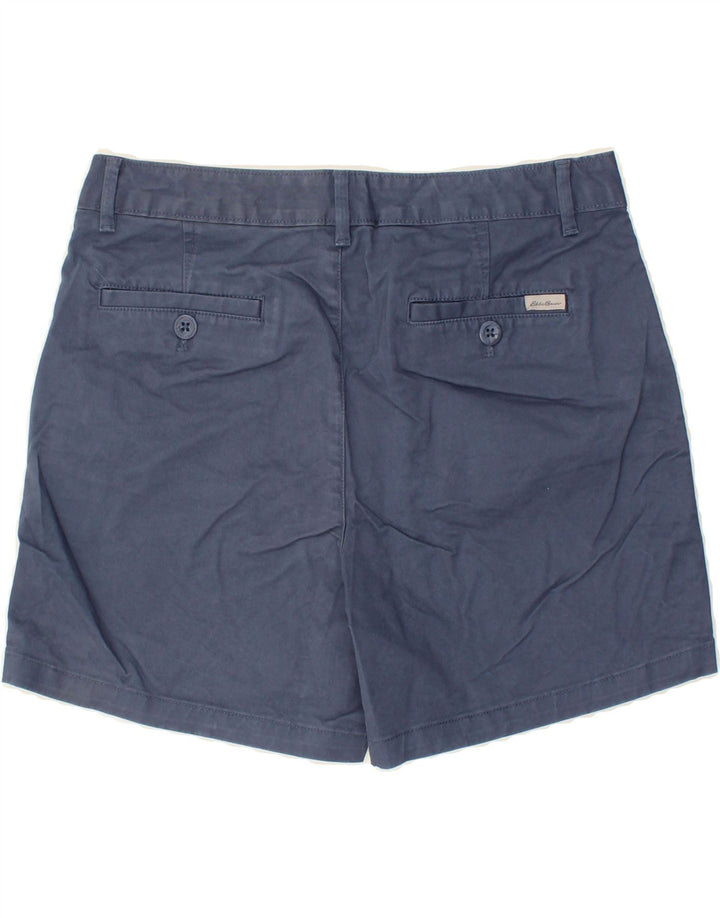 EDDIE BAUER Womens Slightly Curvy Chino Shorts US 10 Large W34 Navy Blue Vintage Eddie Bauer and Second-Hand Eddie Bauer from Messina Hembry 