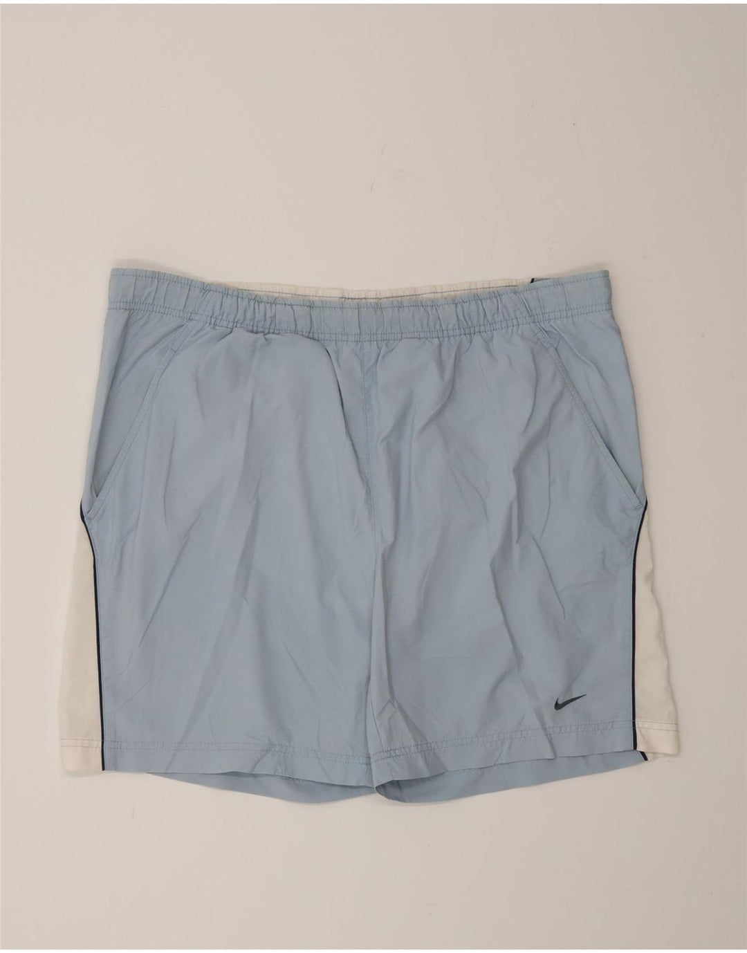 Nike Sportsshorts til mænd, store blå Colourblock Nylon