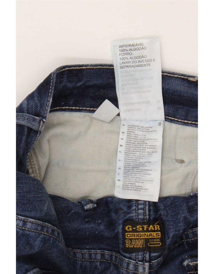 G-Star Straight Jeans til mænd W36 L32 Blå Patchwork Bomuld
