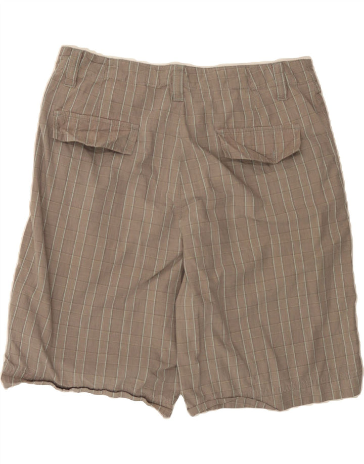 EDDIE BAUER Mens Chino Shorts W33 Medium Grey Check Cotton Vintage Eddie Bauer and Second-Hand Eddie Bauer from Messina Hembry 