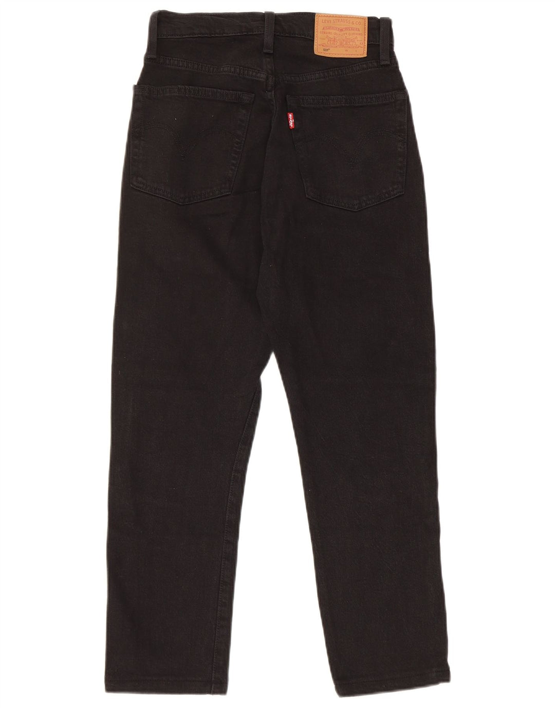 Levi's Womens 501 Straight Jeans W24 L24 Black