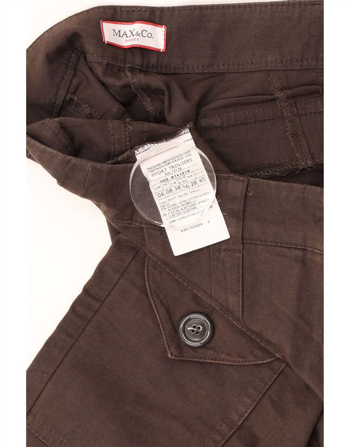 Max & Co. Cargo Shorts til kvinder UK 8 Small W29 Brun Bomuld