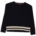 Tommy Hilfiger Dame Top Langærmet UK 10 Small Navy Blue Striped