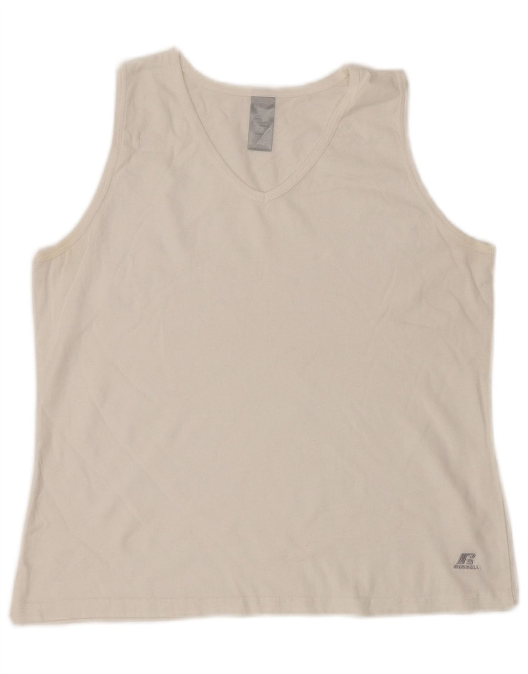 RUSSELL ATHLETIC Damevest Top UK 16 Large White Bomuld