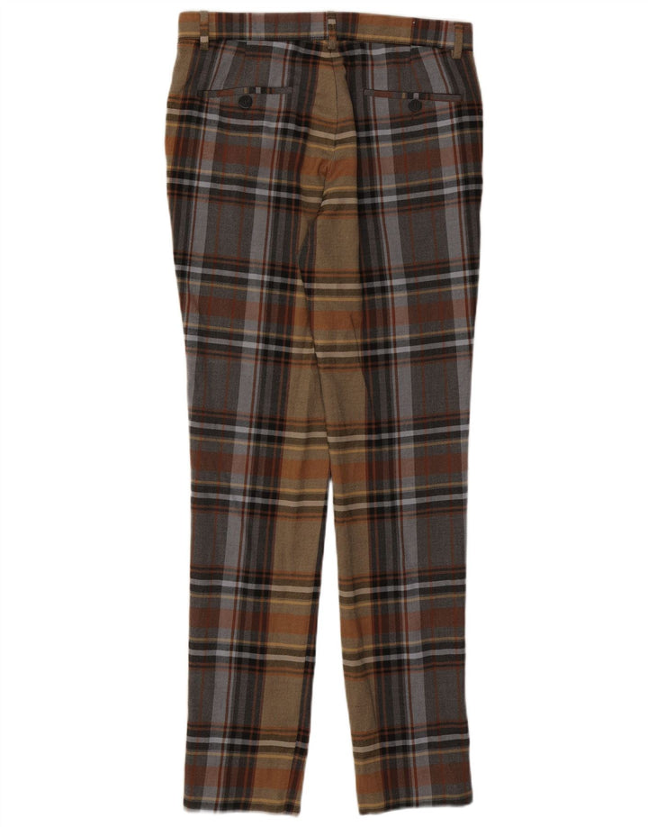 Zara Herre Slim Chino Bukser EU 40 Medium W31 L33 Flerfarvet Plaid