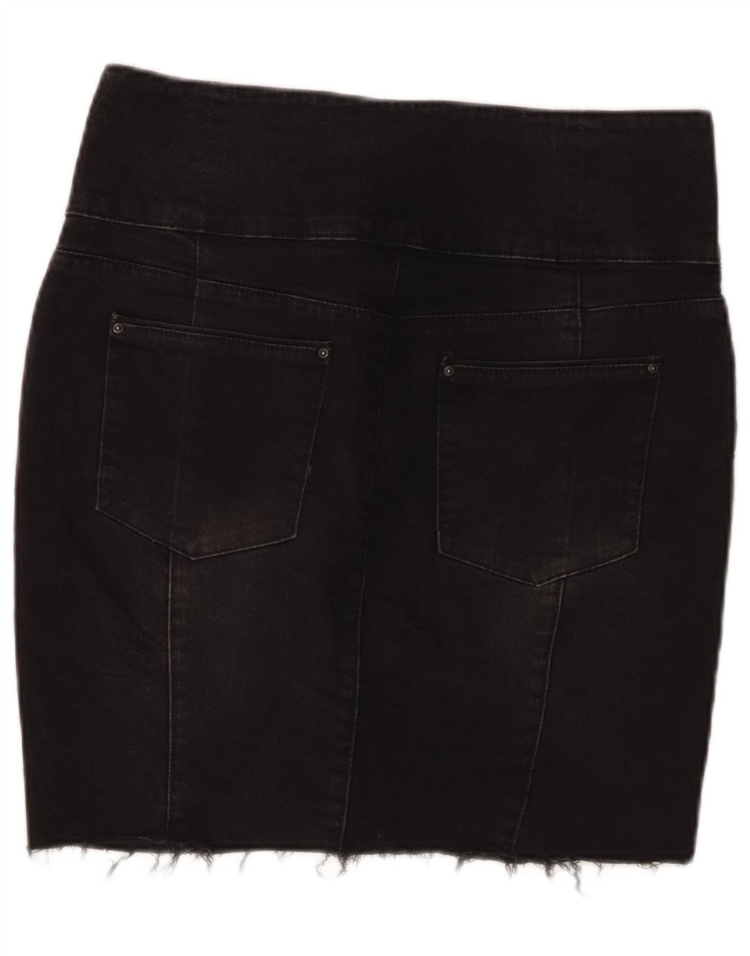 Zara Dame Mini Denim Nederdel EU 40 Medium W30 Sort Bomuld