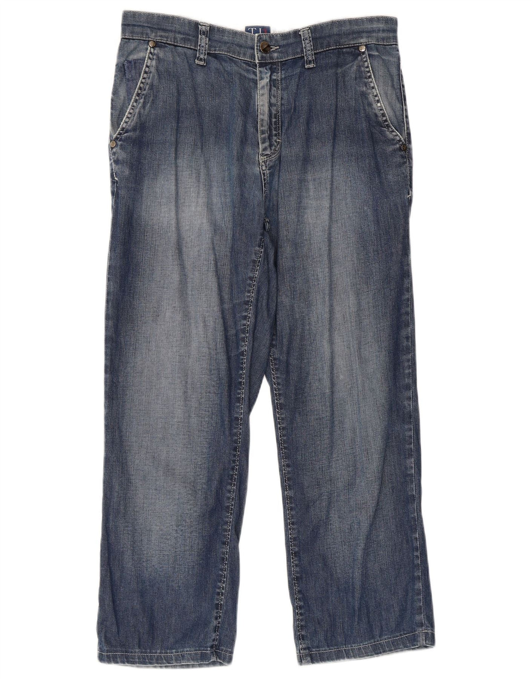 Trussardi herre cropped jeans W30 L24 blå bomuld