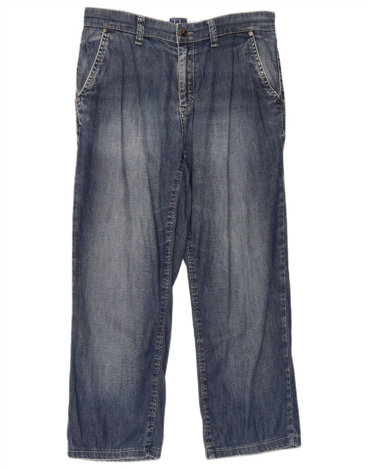 Trussardi herre cropped jeans W30 L24 blå bomuld