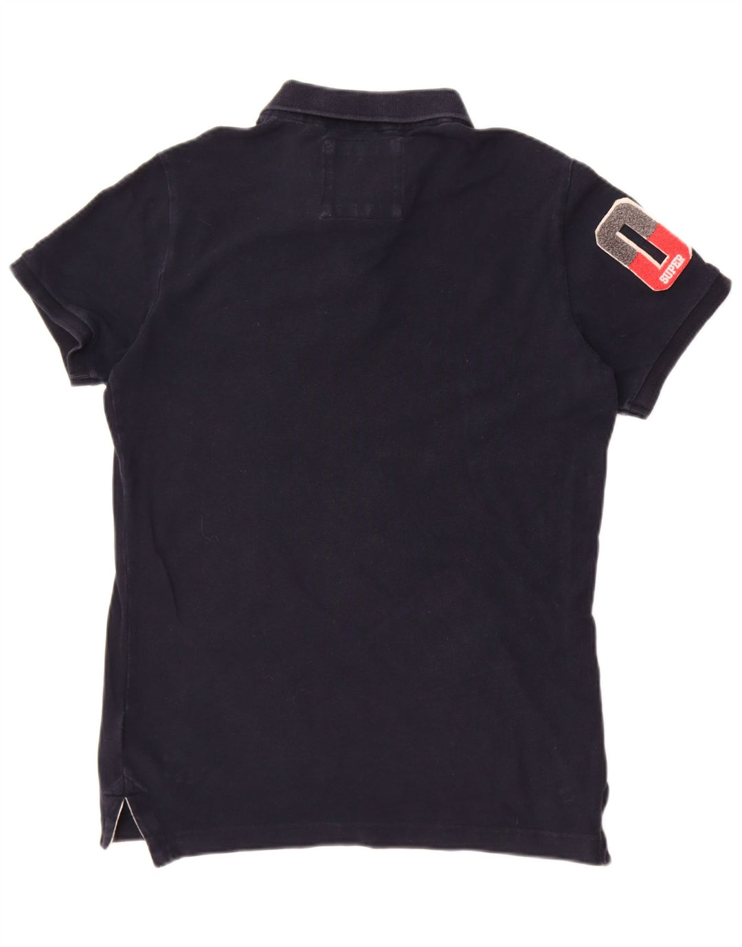 Superdry grafisk poloshirt til mænd, lille marineblå bomuld