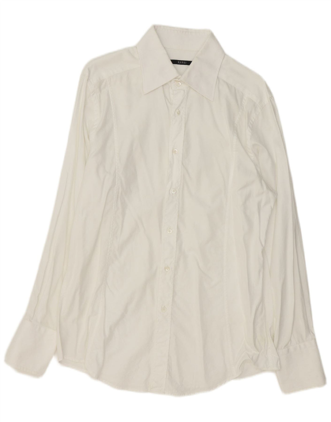 Gucci Herreskjorte str. 44 17 1/2 XL Hvid Bomuld