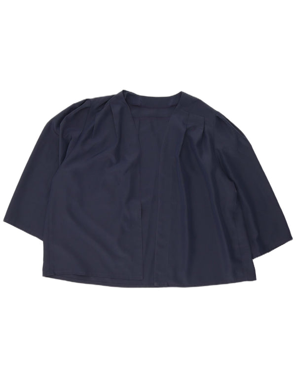 Vintage oversized cardigan top til kvinder DK 22 3XL marineblå