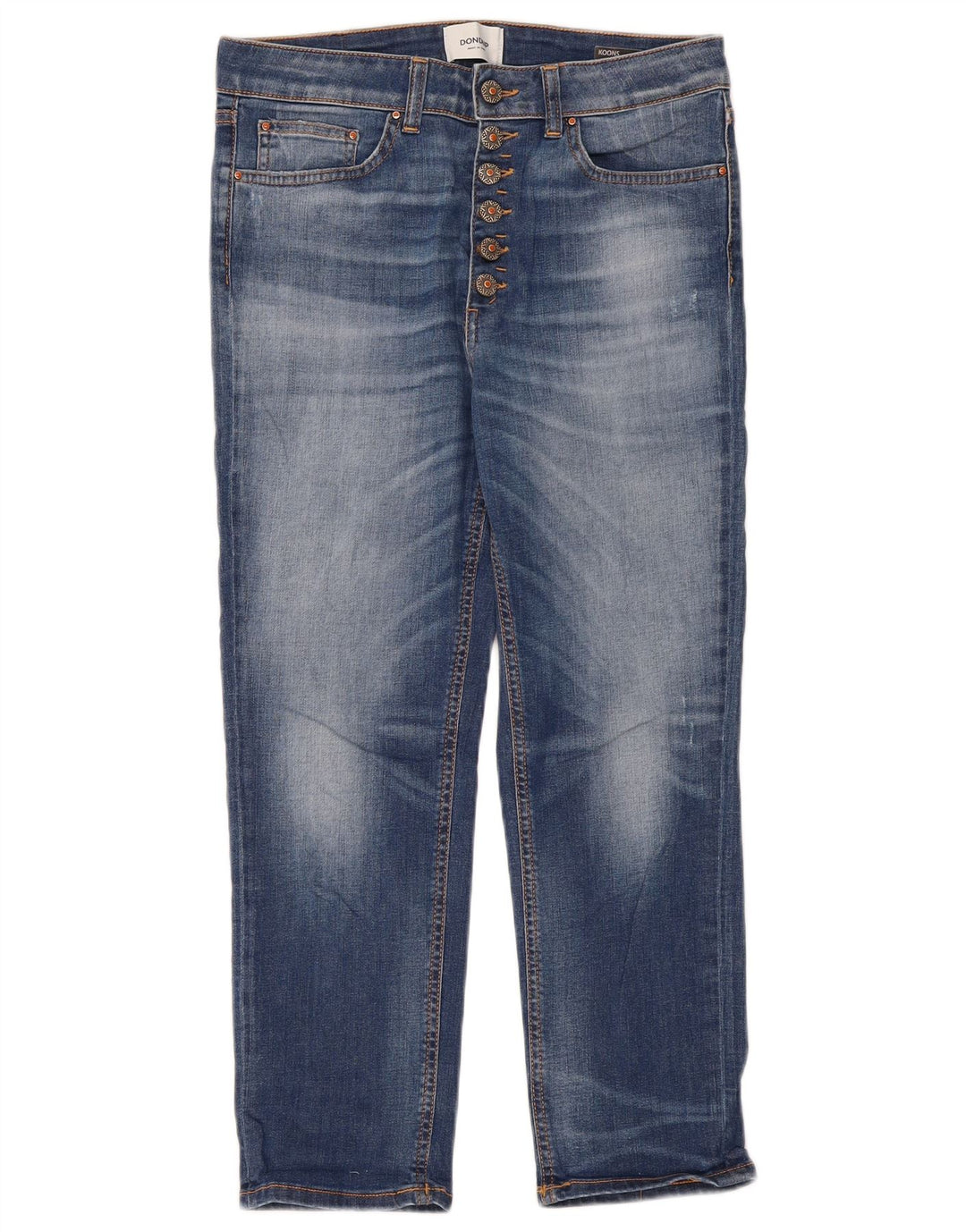 Dondup Dame Distressed Cropped Jeans W30 L25 Blå
