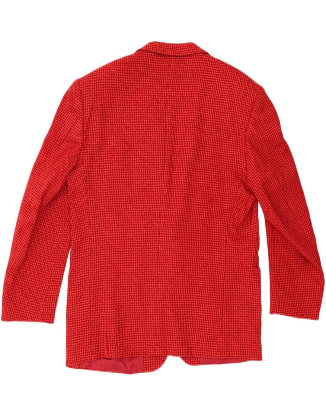 Vintage blazerjakke til mænd med 2 knapper IT 52 XL Rød Houndstooth Uld